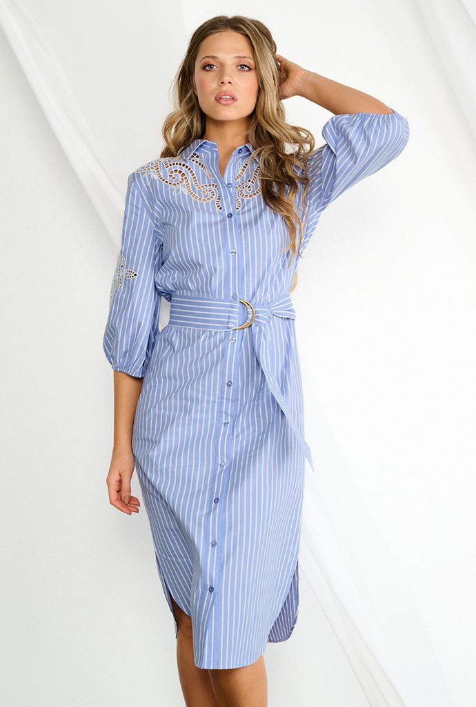 DRESS A760 BLUE STRIPE