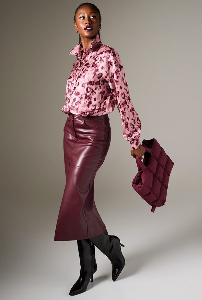 BLOUSE B780 P051 SKIRT B754 RED MAHOGANY BAG B912 NOCTURNE