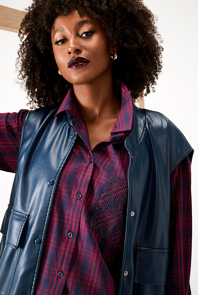 BLOUSE B791 RED JACKET B759 BLUE NIGHTS
