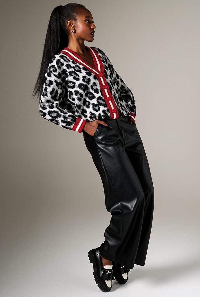CARDIGAN B816 BLACK PANTS B750 BLACK