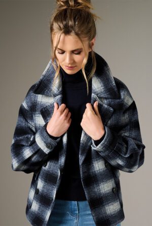 JACKET B906 DARK BLUE KNIT B873 NAVY