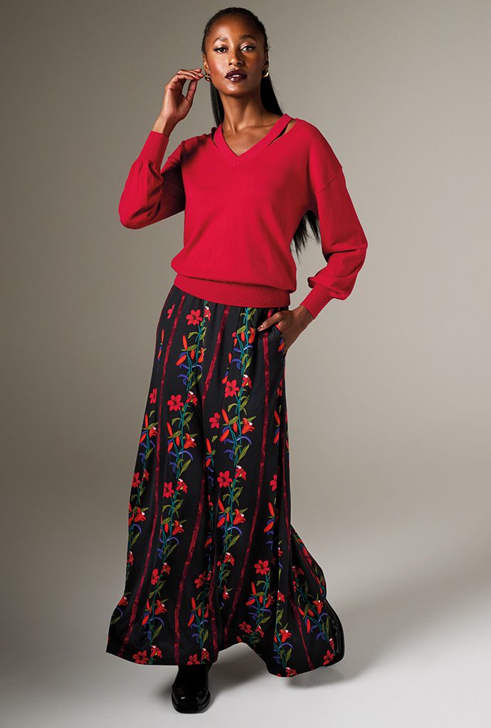 KNIT B866 LIPSTICK RED SKIRT B206 P033 (2)