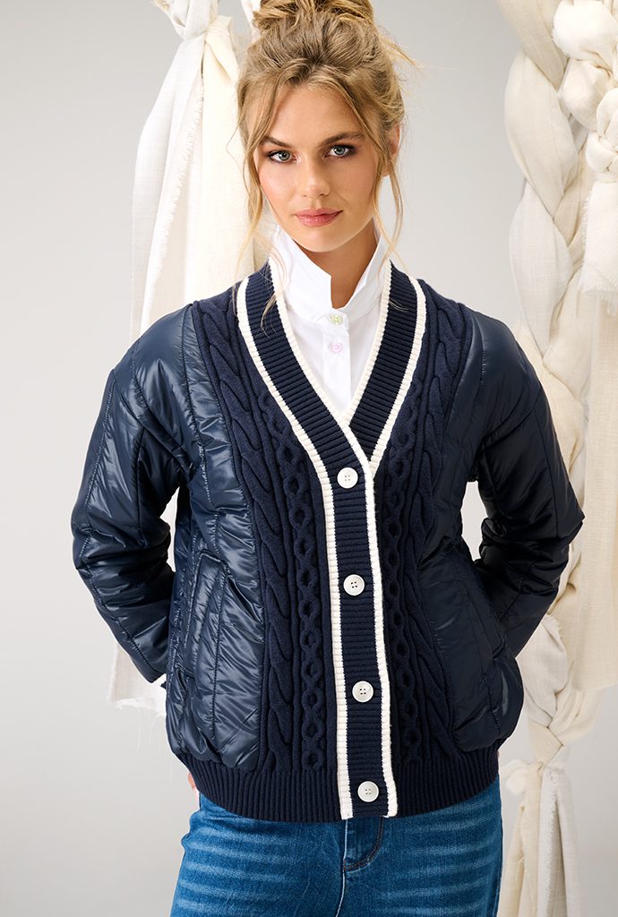JACKET B840 NAVY SHIRT A754 WHITE