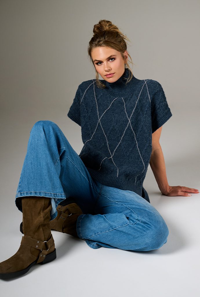 KNIT B811 BLUE