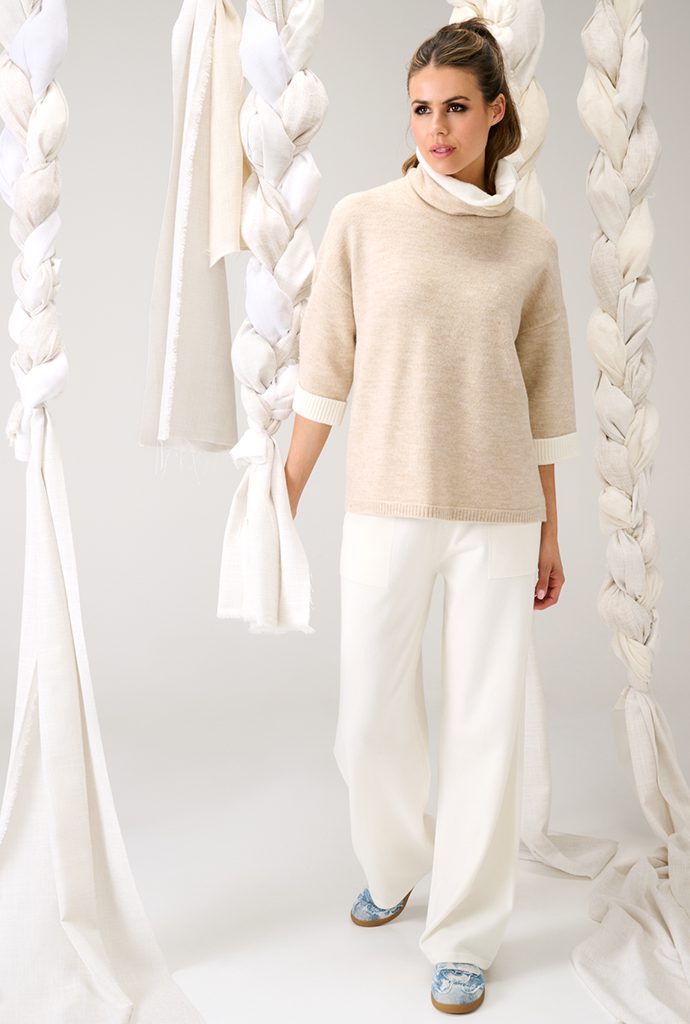 KNIT B855 SAND PANTS B807 ECRU