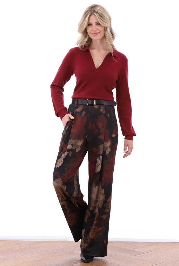 PULL B864 BURGUNDY PANTS B125 P013