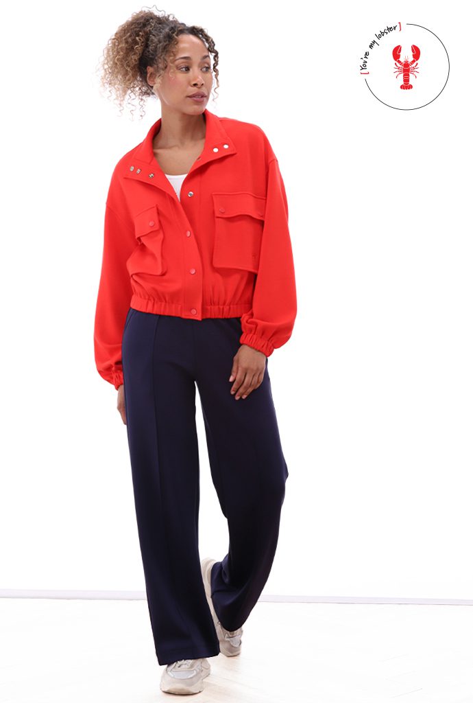 VEST C607L TOMATO PANTS C606L NAVY BLAZER